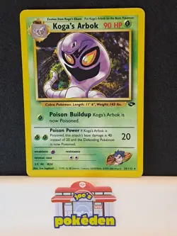 Pokemon Card Koga's Arbok 25/132 Gym Challenge NM-LP - Image 1
