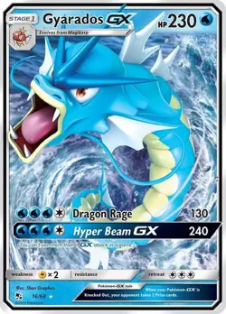 Gyarados GX - 16/68 - Pokemon Hidden Fates Sun & Moon Ultra Rare Card NM - Image 1