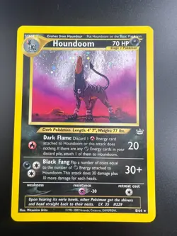Houndoom - 8/64 - Pokemon Neo Revelation Unlimited Holo Rare Card WOTC NM - Image 1