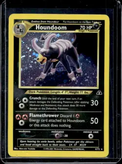 2001 Pokemon Neo Discovery Houndoom Holo Rare #4/75 - Image 1