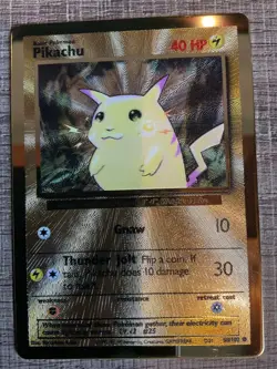 Pikachu Gold Metal Card 58/102 - Celebrations 25th Anniversary - Pokemon TCG - Image 1