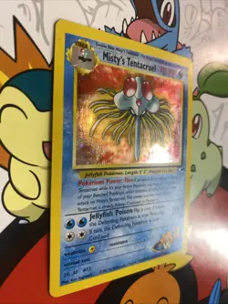 Misty’s Tentacruel 10/132 Gym Heroes Holo Rare Vintage Pokemon Card SWIRL LP - Image 2
