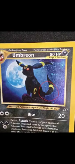 Pokemon Umbreon Neo Discovery Holo Card 13/75 Unlimited Rare - Image 3