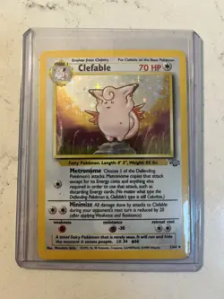 Pokemon TCG Clefable Jungle Holo Card 1/64 1st Edition Rare - Image 1
