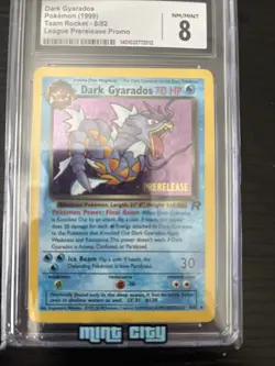 CGC 8 Dark Gyarados 8/82 League Prerelease Promo Team Rocket 1999 Pokemon Card - Image 2