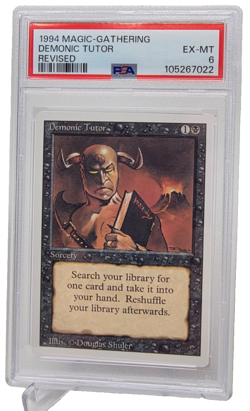 MAGIC: THE GATHERING REVISED DEMONIC TUTOR PSA 6 - Image 1