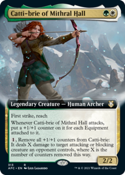 1x Catti-brie of Mithral Hall - Extended Art - Commander: Adventures In The Forg - Image 1