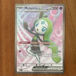 Pokemon TCG Meloetta EX Black Bolt 159/086 Ultra Rare NM Card - Image 1