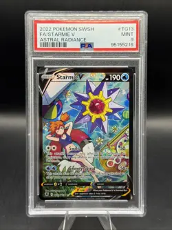 2022 Pokemon SWSH Astral Radiance Starmie V TG13/TG30 Full Art PSA 9 - Image 1