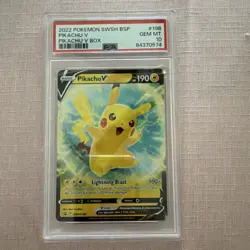 Pokemon Pikachu V SWSH198 Promo Holo SWSH: Sword & Shield PSA 10 - Image 1
