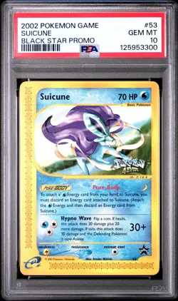 2002 POKEMON GAME PROMO BLACK STAR #53 SUICUNE PSA 10 - Image 1