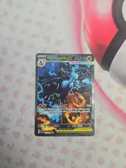 Mega Charizard X EX SIR 125/094 Phantasmal Flames English Pokemon TCG Full Art - Image 1
