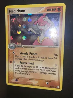 Pokemon TCG Medicham EX Hidden Legends 42/101 Holo Uncommon LP - Image 2