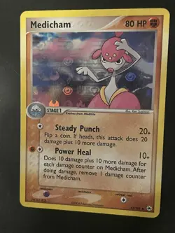 Pokemon TCG Medicham EX Hidden Legends 42/101 Holo Uncommon LP - Image 3