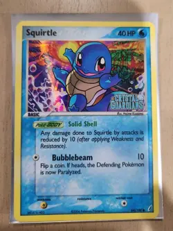 Squirtle 64/100 EX Crystal Guardians Stamped Reverse Holo Pokemon TCG LP - Image 1