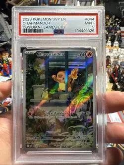2023 Pokemon Charmander 044 SVP EN Holo #044 Obsidian Flamed ETB PSA MT 9 *L3* - Image 1
