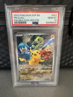 2023 Pokemon PSA 10 SVP EN Pikachu Paldea Evolved Etb 027 - Image 1
