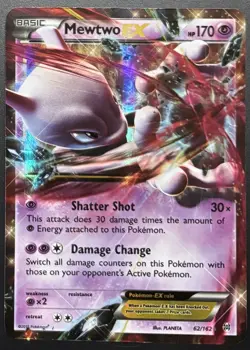 Pokemon TCG XY BREAKthrough (BKT) Mewtwo EX 62/162 Ultra Rare Holo - Image 1