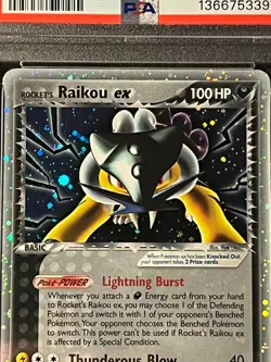 PSA NM-MT 8 -Rocket's Raikou Ex 108/107 Secret Rare Holo-Pokemon 2005 Ex Deoxys - Image 3