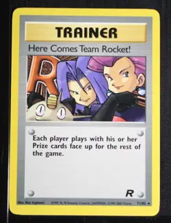 PSA 8 NM-Mint 2000 Pokemon Team Rocket #71 Here Comes Team Team Rocket !!! - Image 3