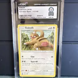 CGC Slakoth 113/168 Celestial Storm 2018 Pokemon TCG English Regular - Image 1