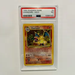 1999 Pokemon Base Set Charizard Holo #4 PSA 7 NM - Vintage WOTC - Image 1