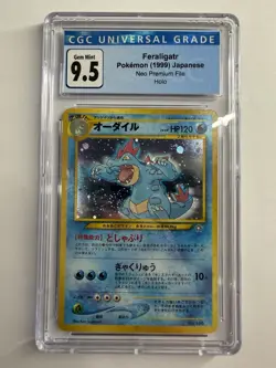 Pokemon Feraligatr 1999 Japanese Neo Premium File Holo CGC 10 (old Label) - Image 1