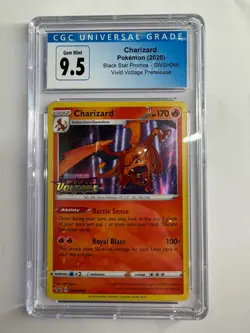 Pokemon Vivid Voltage Pre-Release Stamp Promo Charizard SWSH066 CGC 10 Old Label - Image 1