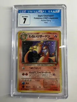 Pokemon Dark Charizard Team Rocket Japanese Holo 006 CGC 7 - Image 1