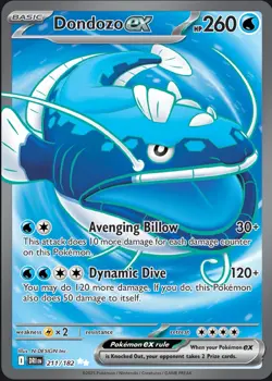 Pokemon TCG Dondozo ex 211/182 Sv10: Destined Rivals Holo - Image 1
