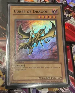 Yu-Gi-Oh Curse of Dragon LOB-066 Super Rare 1st Edition - Image 1