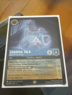 Disney Lorcana Gramma Tala Spirit Of The Ocean 143/204 En 3 NM Cold Foil - Image 1