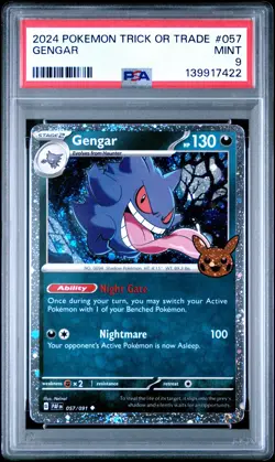 2024 POKEMON TRICK OR TRADE #057 GENGAR PSA 9 - Image 1