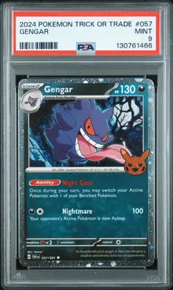 2024 Pokemon Trick or Trade Gengar #057 PSA 9 Mint - Image 1