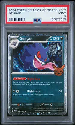 2024 POKEMON TRICK OR TRADE #057 GENGAR PSA 9 - Image 1