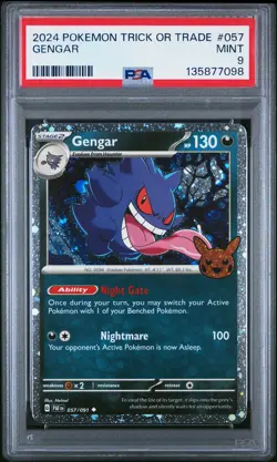 2024 POKEMON TRICK OR TRADE #057 GENGAR PSA 9 - Image 1