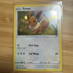 Eevee SWSH095 Sword & Shield Cosmos Holo Black Star Promo Pokemon TCG Card - Image 1