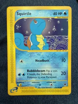 Pokemon TCG Squirtle Expedition Base Set 2002 Card #132/165 - Image 1