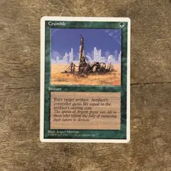 Crumble VLP Fourth Edition 1995 MTG Magic the Gathering Card TCG - Image 1