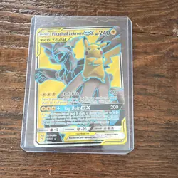 Pokemon TCG TAG TEAM GX Holo Card Lot Pikachu Zekrom Eevee Snorlax Charizard (4) - Image 1