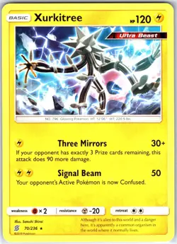 Xurkitree 70/236 Rare Regular Card SM - Unified Minds Pokemon TCG LP - Image 1