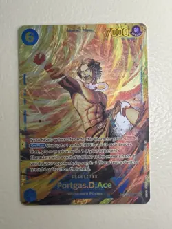 One Piece CCG Portgas D. Ace Carrying On His Will Secret Rare Foil Card OP13-119 - Image 1