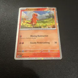 Charmander 004/165 SWIRL Cosmos Holo Scarlet & Violet Promo Pokemon 151 TCG Card - Image 2