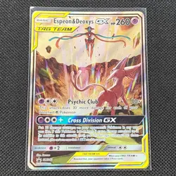 Espeon & Deoxys GX - SM240 - Black Star Promo - Pokemon Card - NM/M - Image 1