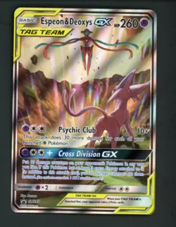 2020 Pokemon Sun & Moon Black Star Promo #SM240 Espeon & Deoxys GX - Image 1