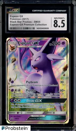2017 Pokemon Black Star Promos SM35 Espeon Gx Premium Coll Espeon Gx CGC 8.5 - Image 1
