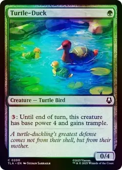 MTG Magic the Gathering Turtle-Duck (200/447) Avatar The Last Airbender NM FOIL - Image 1