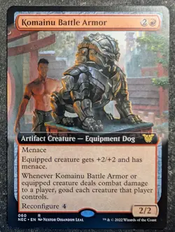 Komainu Battle Armor - Extended Art - Kamigawa: Neon Dynasty Commander (MTG) - Image 1