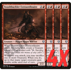 MTG Swashbuckler Extraordinaire (Battle for Baldur's Gate) 198/361 (NM) (4X) - Image 1