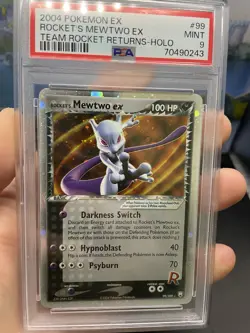Rocket's Mewtwo ex 99/109 Team Rocket Returns Holo Mint PSA 9 - Image 1